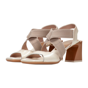 Sandalia Tacon Mallorca Crema 6,5 cm