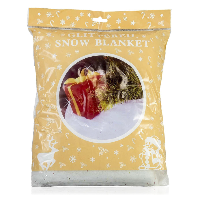 DAM Borsa da neve in cotone  per decorazioni natalizie. 25x1x30 cm. Colore bianco