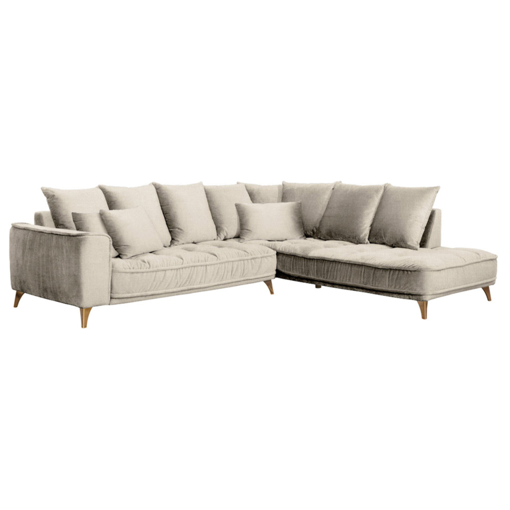 Canapé d'Angle Droit Tissu Altamo, 4 Places, Housse Déhoussable, Style Scandinave