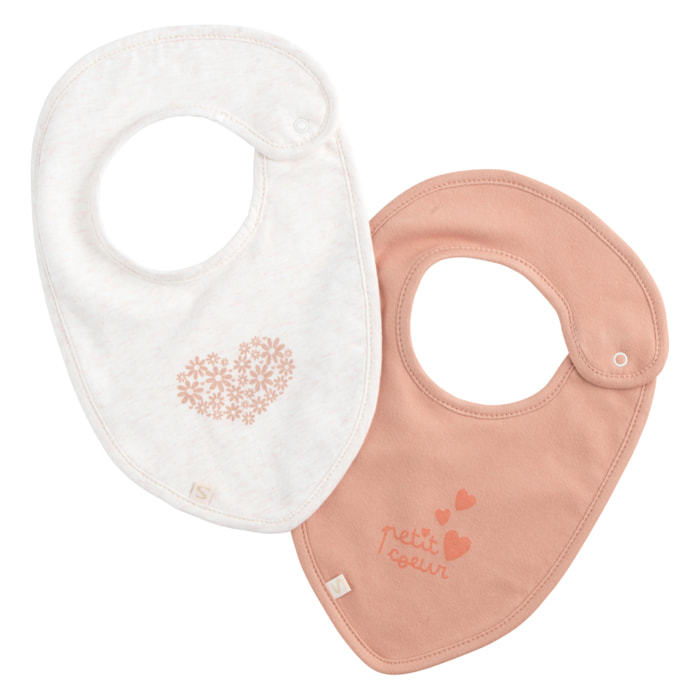 Lot de 2 bavoirs en coton