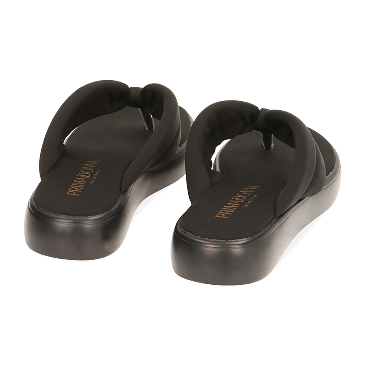 Chanclas tipo flip-flop negras de nylon