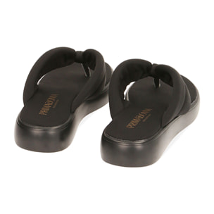 Chanclas tipo flip-flop negras de nylon