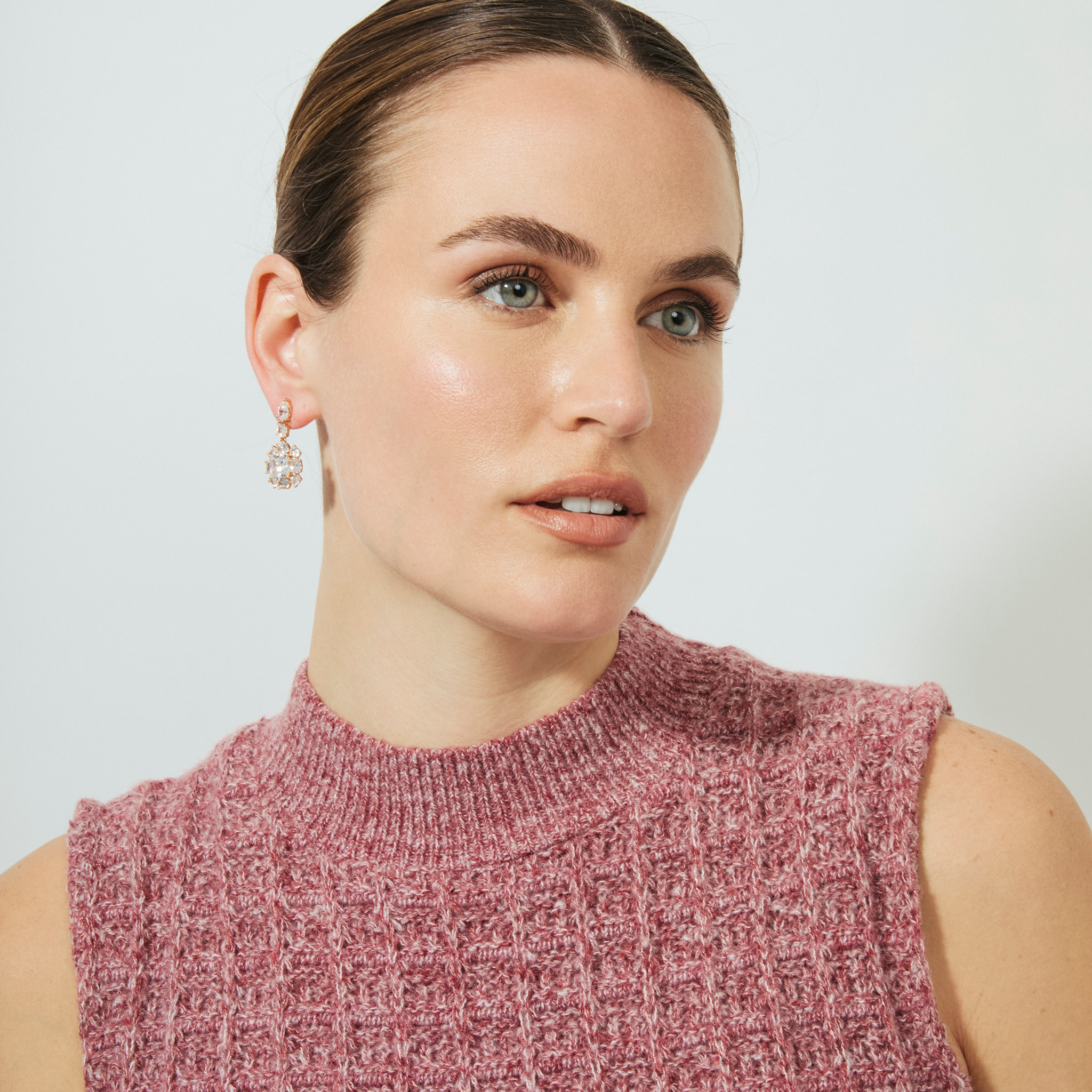 Pendientes Iwo acabado oro rosa 18k