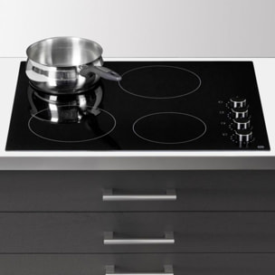 Plaque vitrocéramique ESSENTIELB ETV46m Manettes