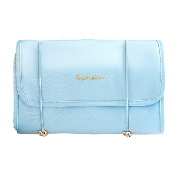 Bolsa de maquillaje plegable azul joybos