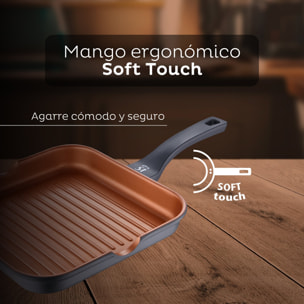 Sartén grill antiadherente Ø28cm Bronze San Ignacio