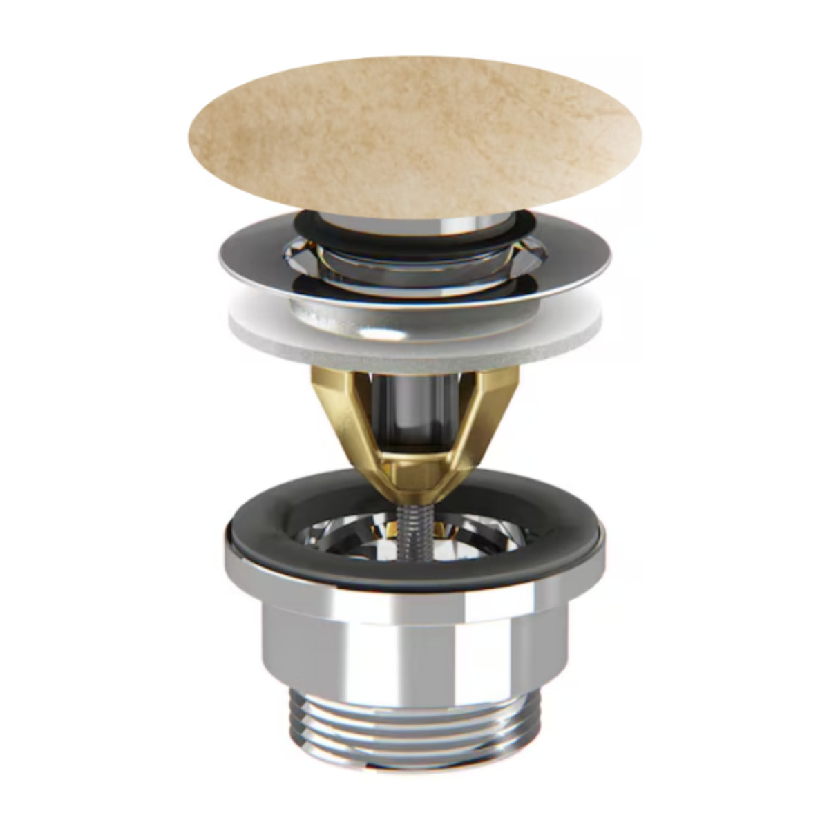 Bonde de vidage click travertin sable