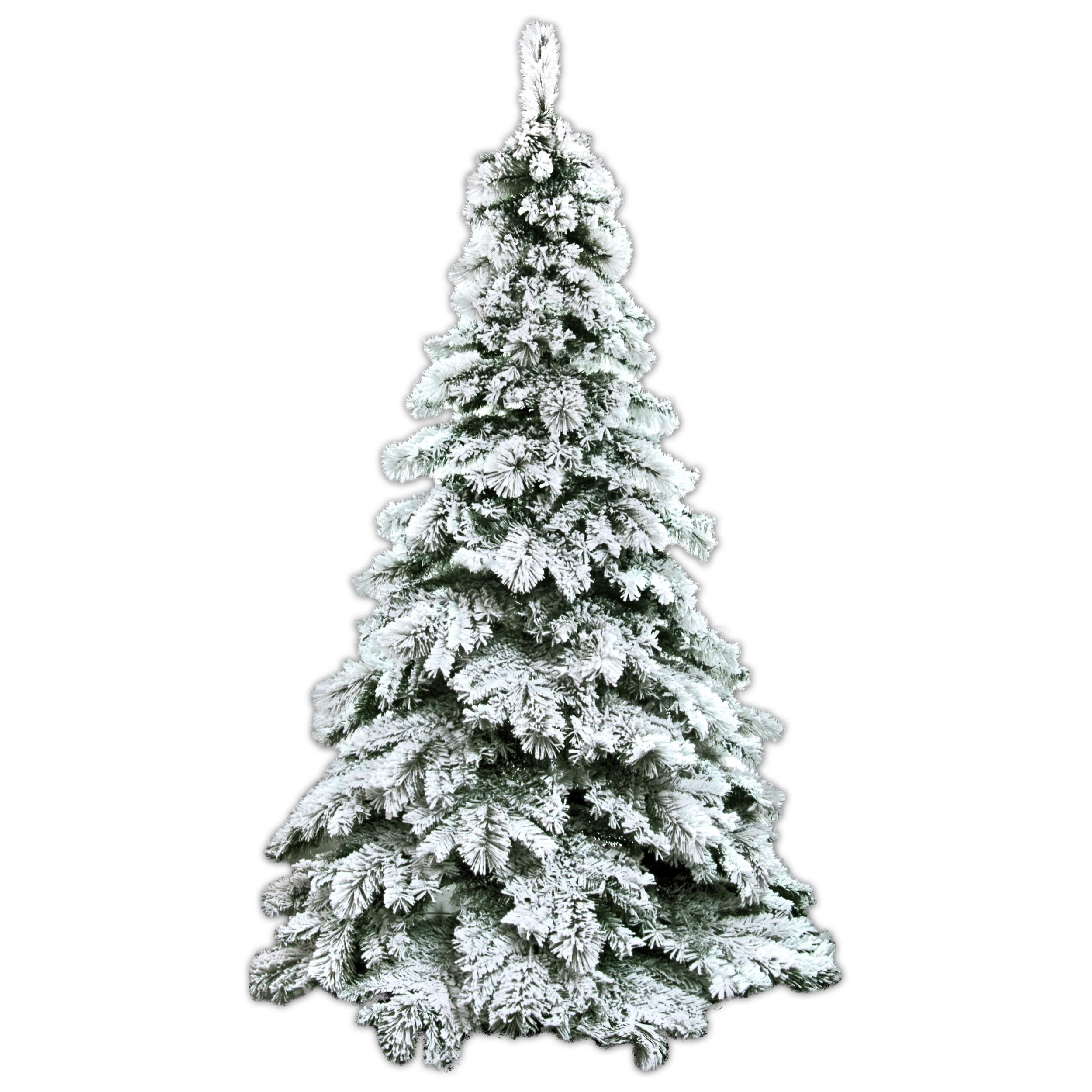 Albero Di Natale Innevato''Montebianco'' - Altezza 240cm - Albero Realistico in PVC - Extra Folto con 1150 Rami