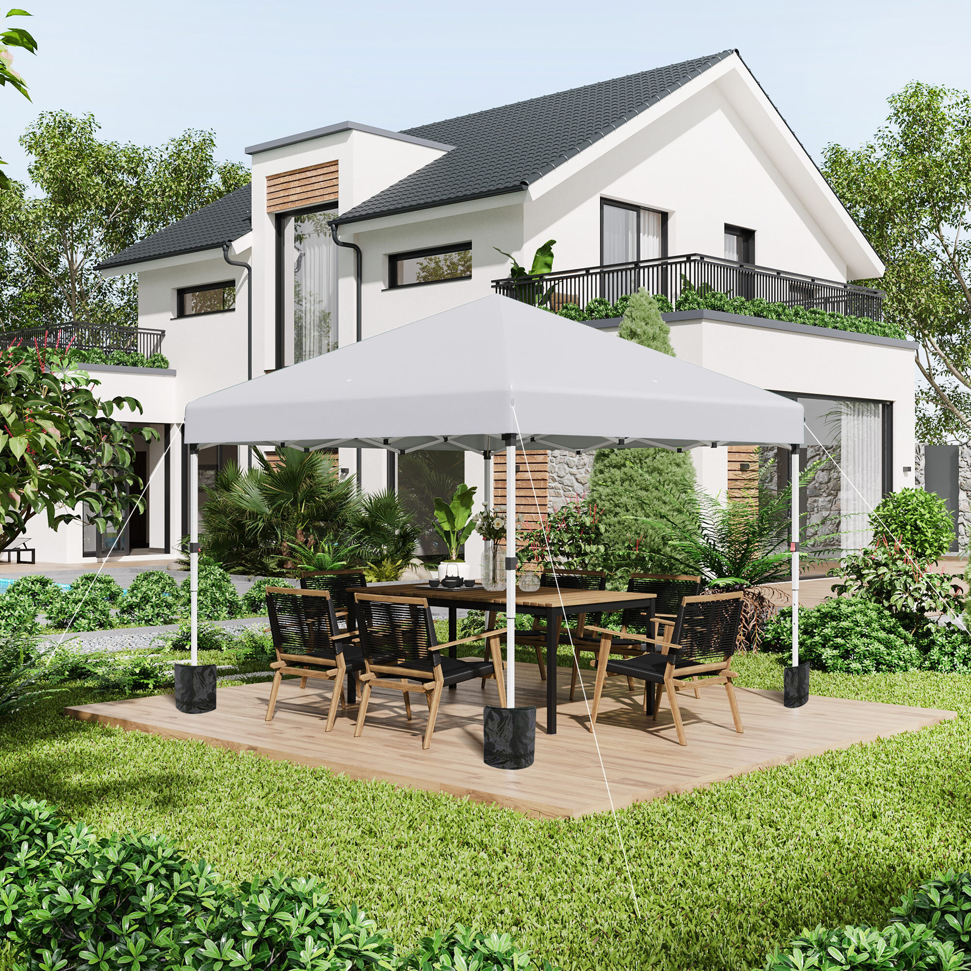 Tonnelle barnum pop-up UV 30+ lestage sac transport inclus blanc