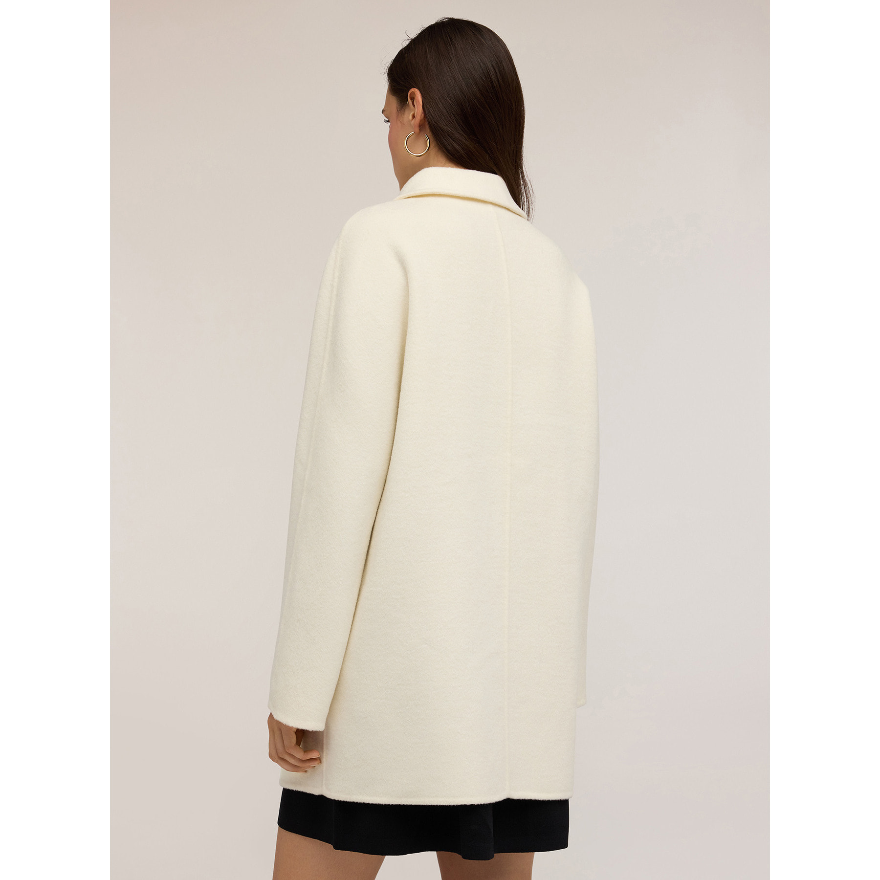 Motivi - Cappotto a kimono in panno misto lana - Bianco