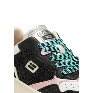 Zapatillas Deportivas Mujer  Court Basic Glitter Negras