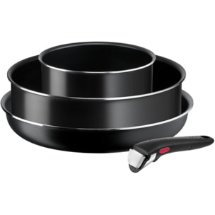 Batterie de cuisine TEFAL Ingenio Easy Cook N Clean Black 4 pcs L1539002