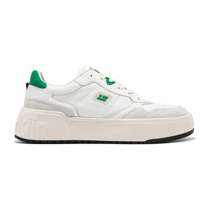 Zapatillas Casual Hombre Court Flag Basic Blanco / Verde D.Franklin