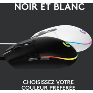 Souris Gamer Filaire LOGITECH G203 LIGHTSYNC GAMING MOUSE noire