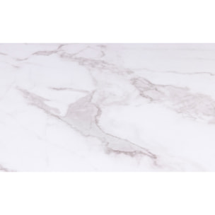 Tables basses gigognes Glam effet marbre blanc pieds dorés - lot de 3