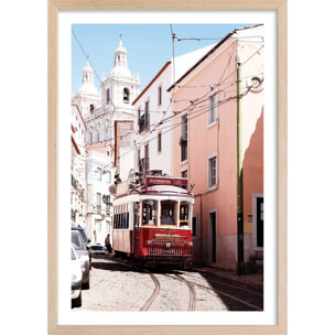 Affiche welcometoportugal Affiche + cadre en bois - Chêne