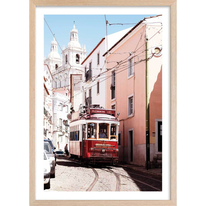 Affiche welcometoportugal Affiche + cadre en bois - Chêne