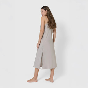 Camisón midi satén verde tiffany