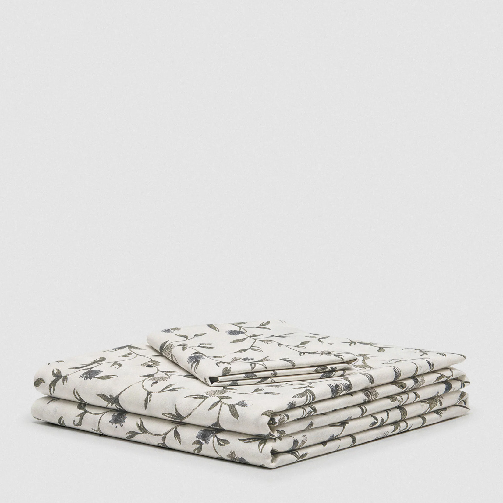 Set di lenzuola in cotone 100% triana verde secco – azzurro keike – taupe