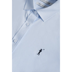 Camisa Oxford Regular fit azul celeste con logo Rigby Go