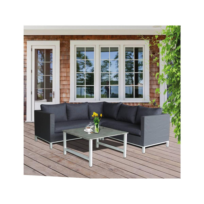 Salon de jardin en aluminium ''Turin'' - Phoenix - Gris