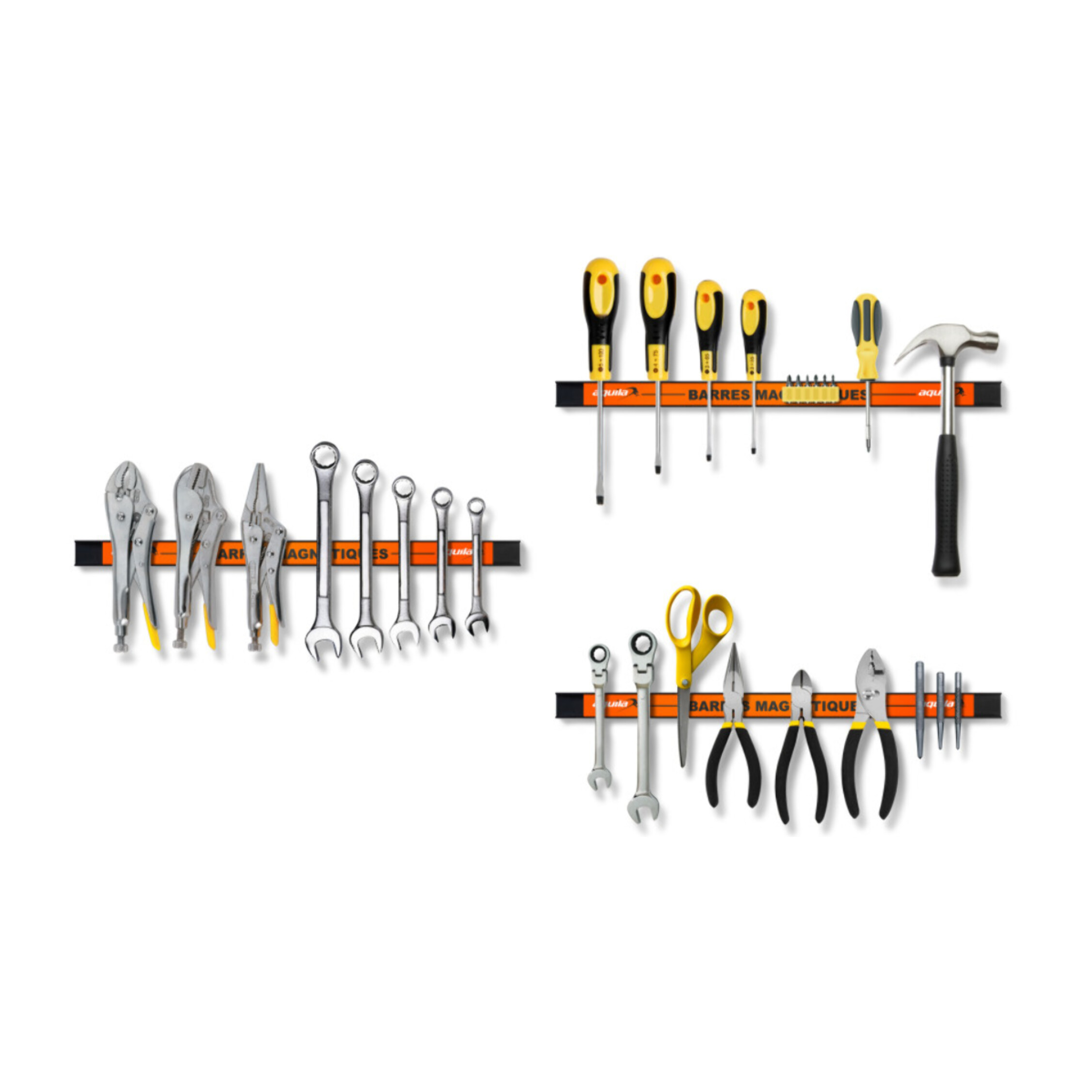 Barres magnétiques porte-outils - set de 3