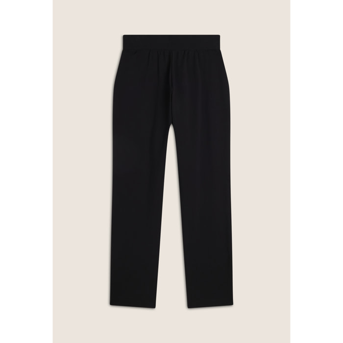 Pantaloni regular fit con fondo dritto con piccoli spacchi