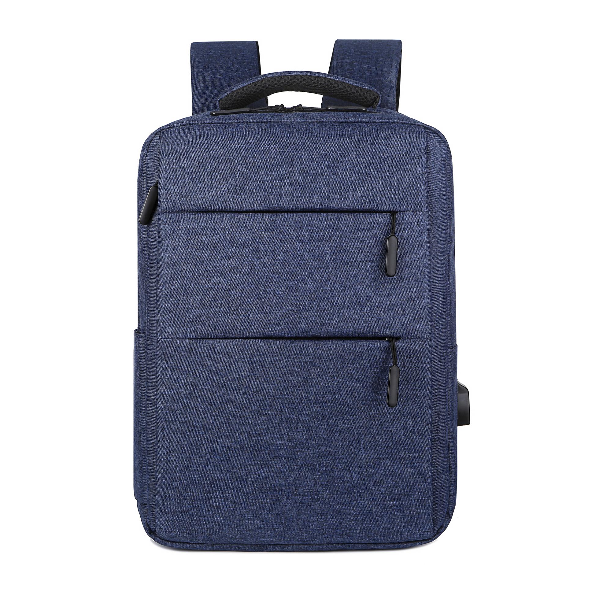 DAM Mochila para Laptop con interfaz de carga USB. 30x13x44 Cm. Color: Azul Marino