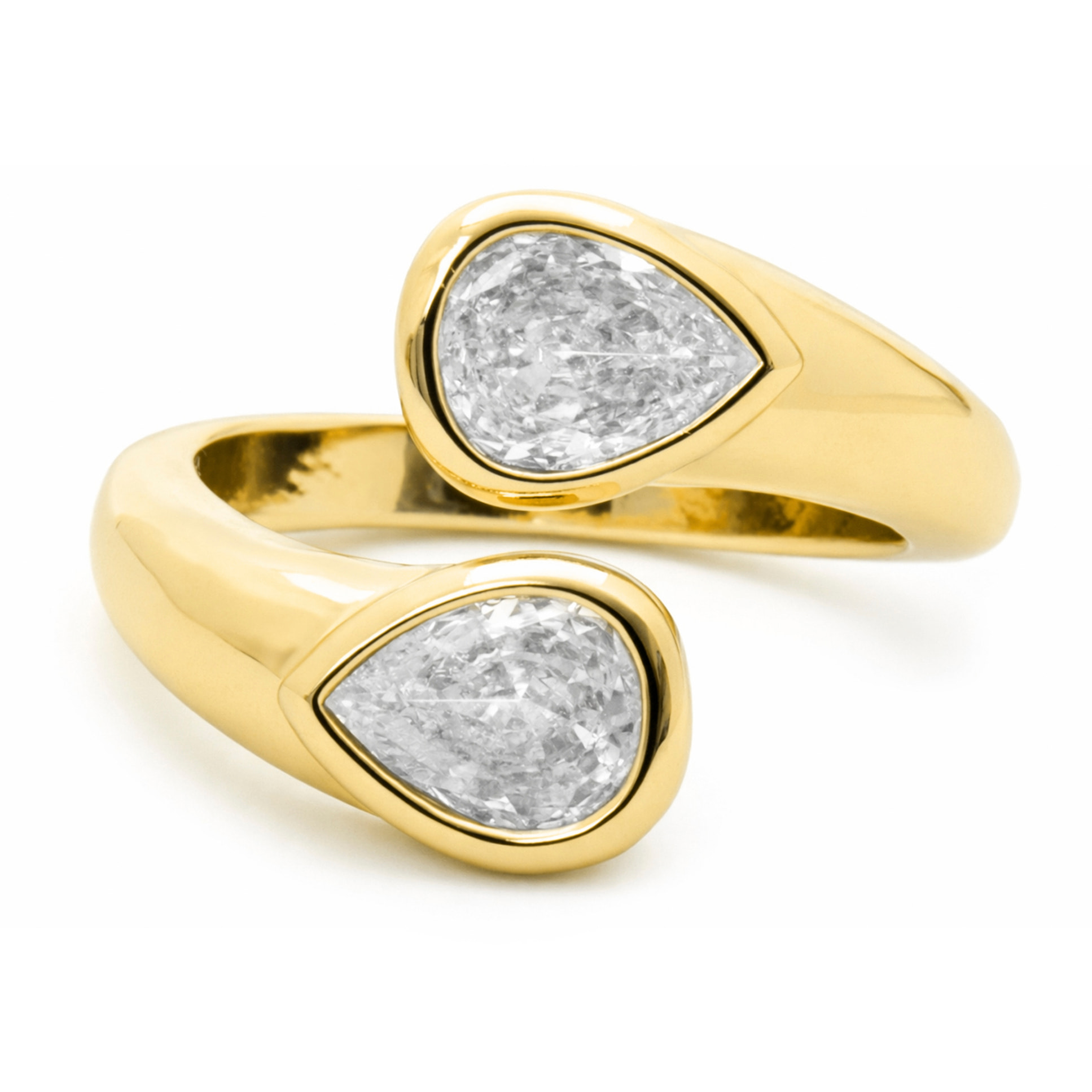 Anillo Zayl acabado oro amarillo 18k
