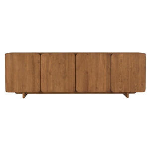 SIXTINE - Buffet 4 portes 200x65cm en bois de teck recyclé
