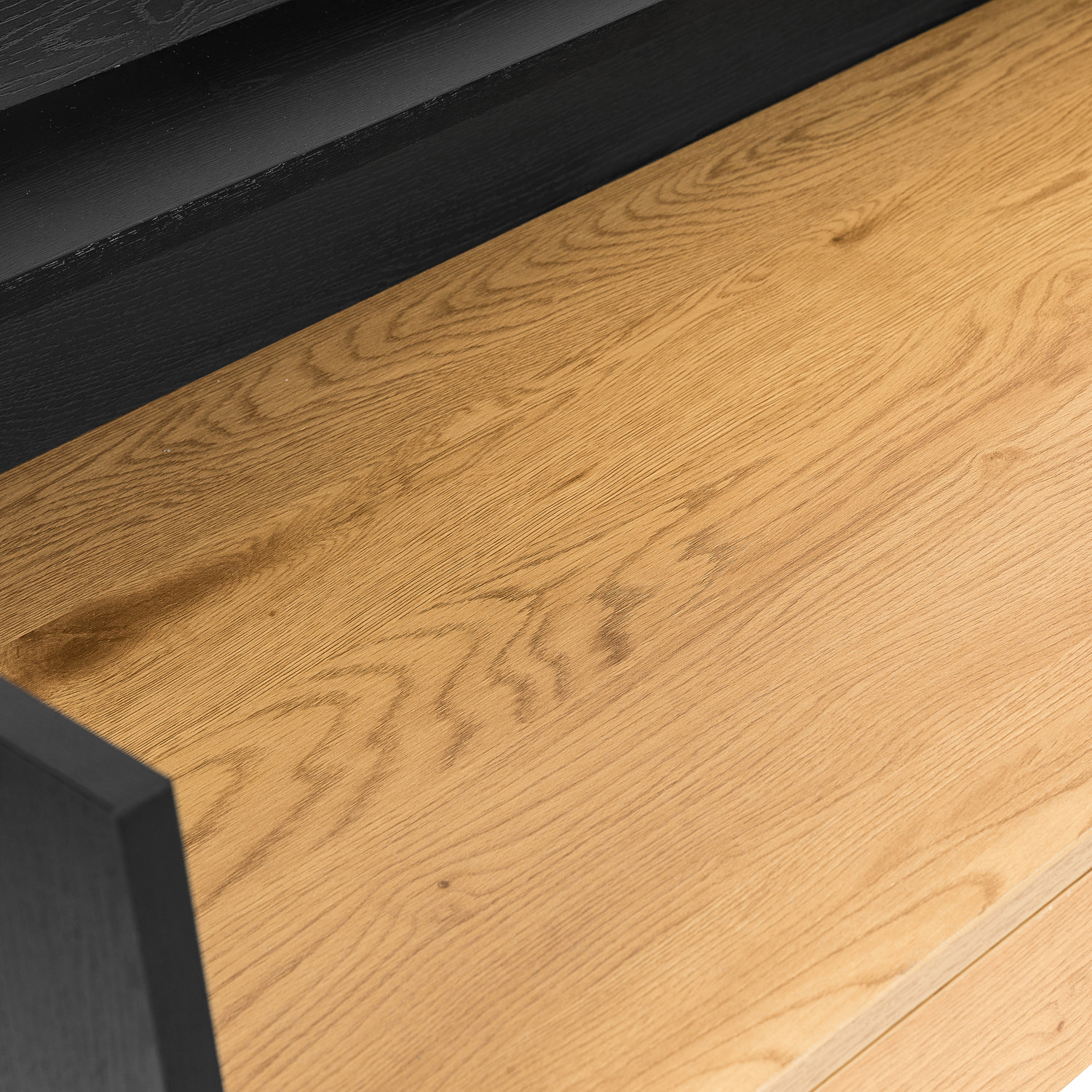 Bureau bois et noir 2 tiroirs ARTHUR