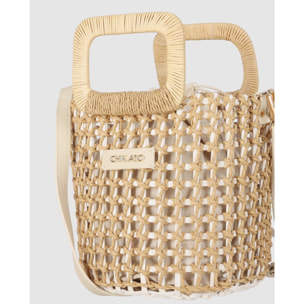 Bolso - Beig - Medida: 25 cm x 22 cm x 21 cm