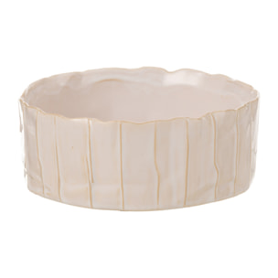 J-Line Cachepot Lait - Ceramique - Blanc - 19,50cm