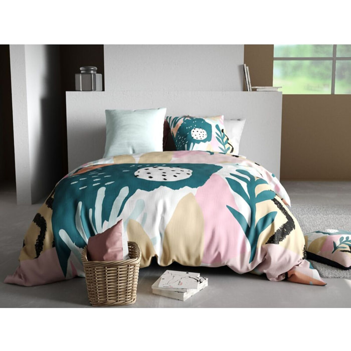 Parure Housse De Couette 3pcs 100% coton Premium 57fils Emilia
