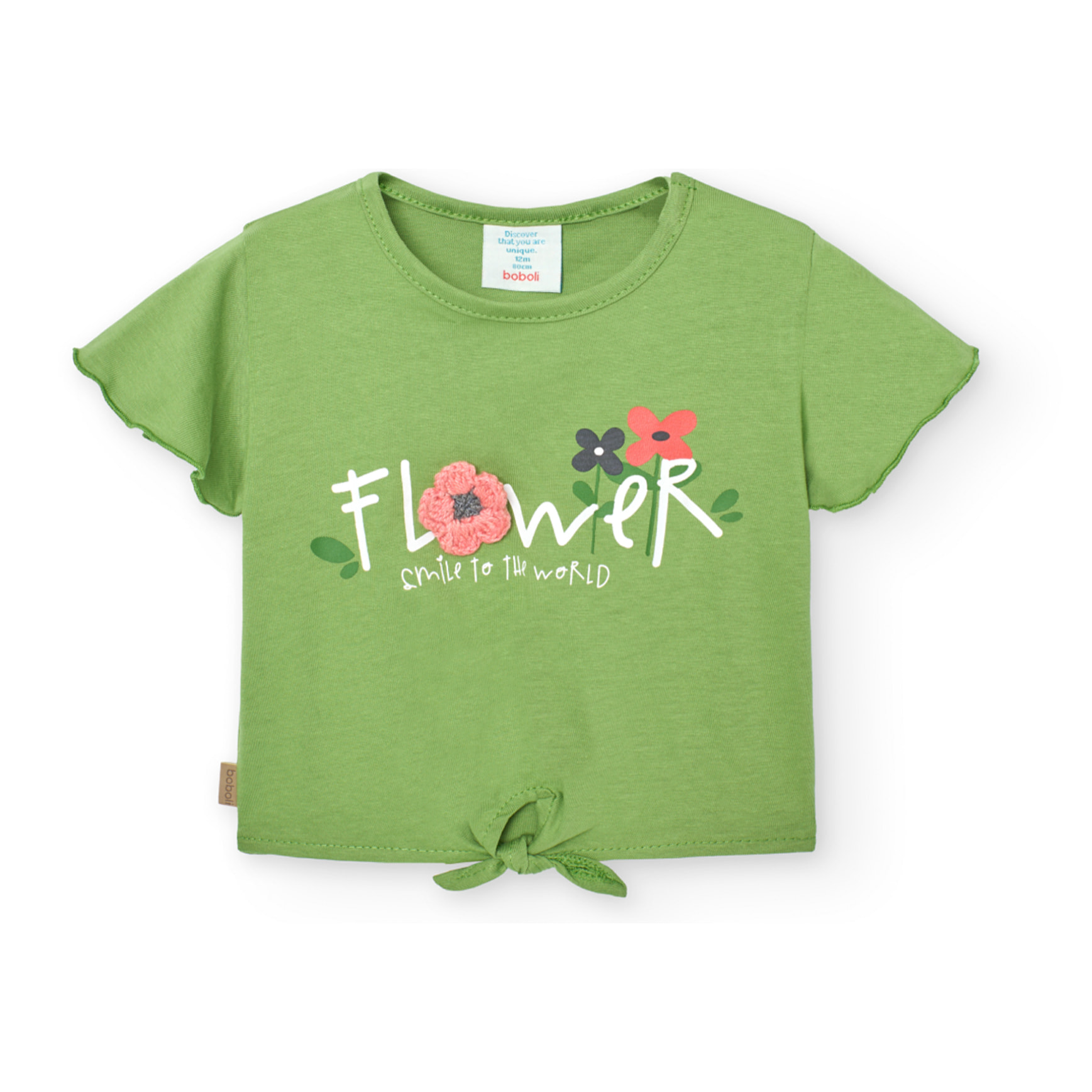 Camiseta niÃ±a estampada, mangas cortas, verde, 228079-4678