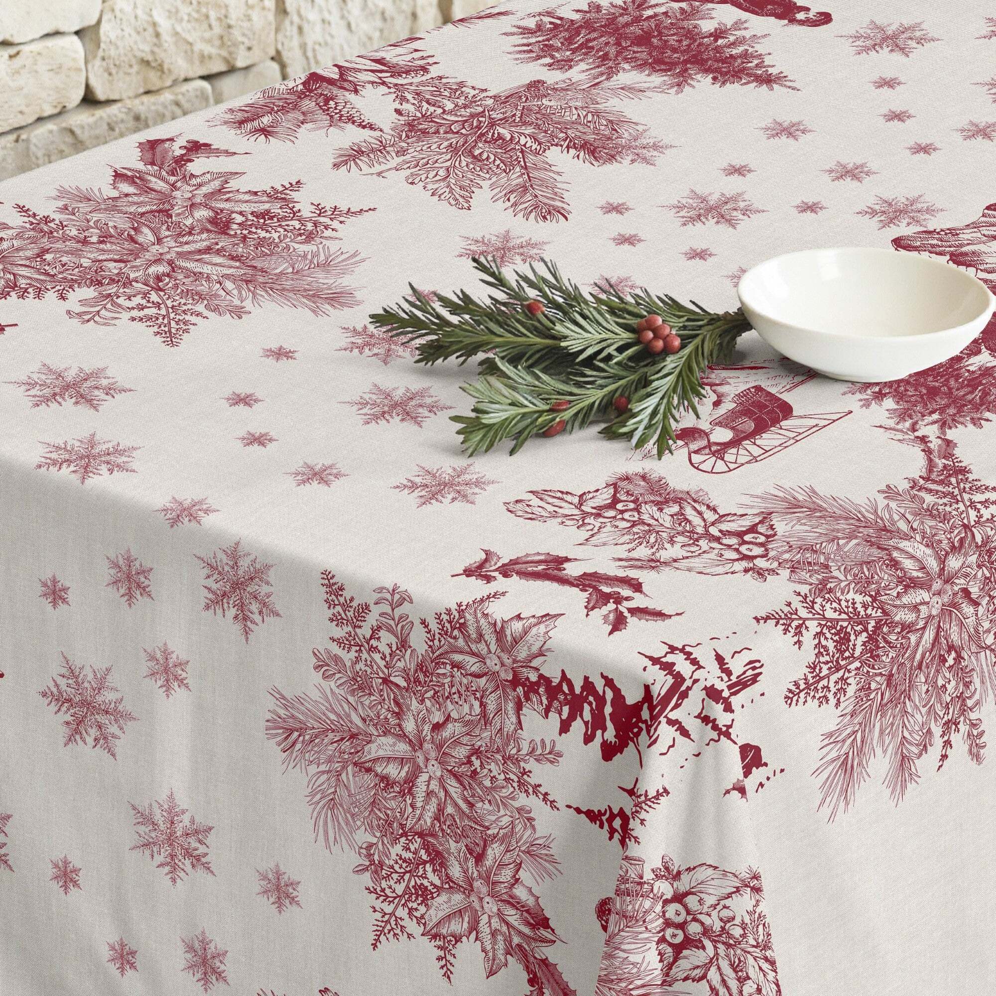 Nappe en résine Anti-tâches Christmas Toile
