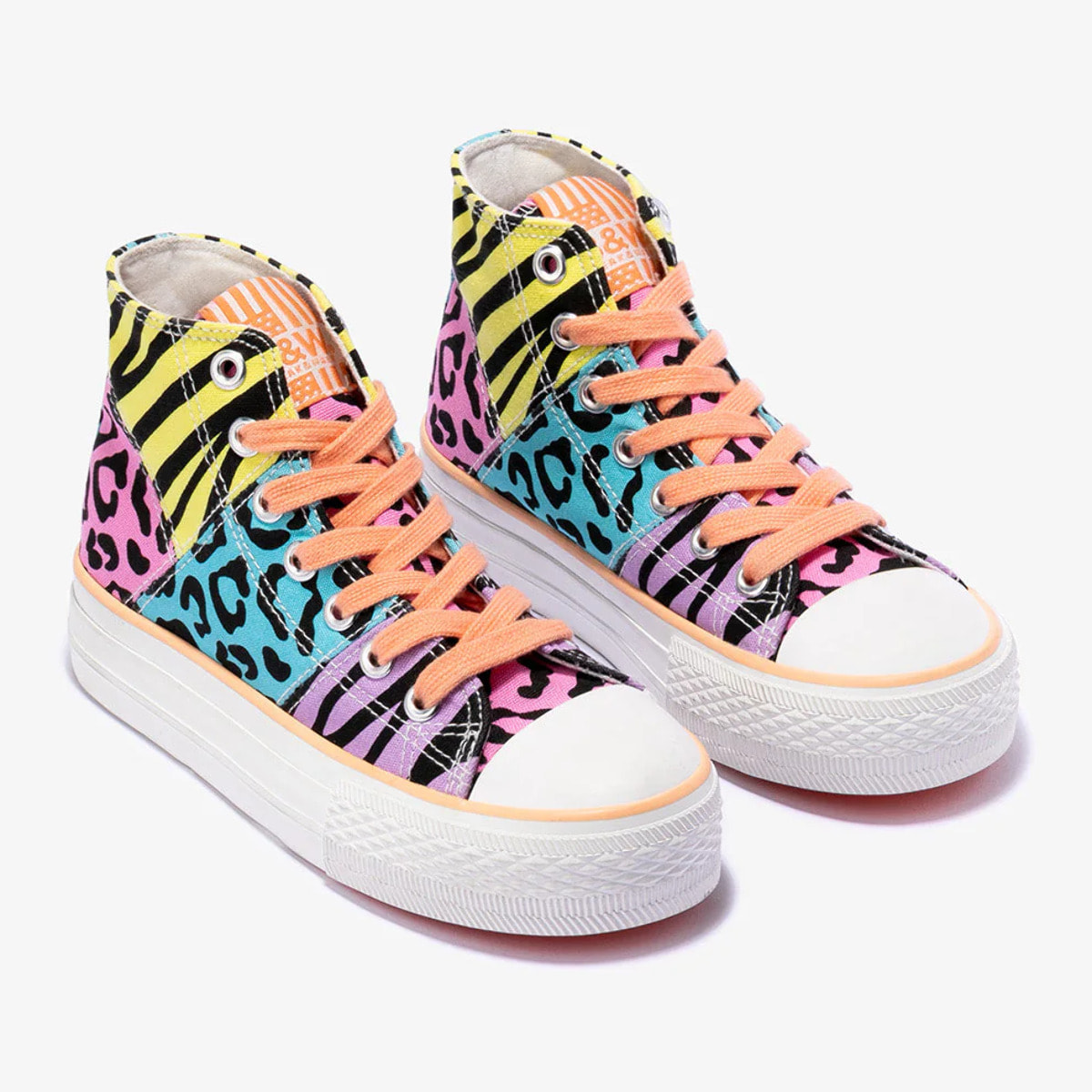 Zapatillas Deportivas Plataforma con Detalles en Multicolor