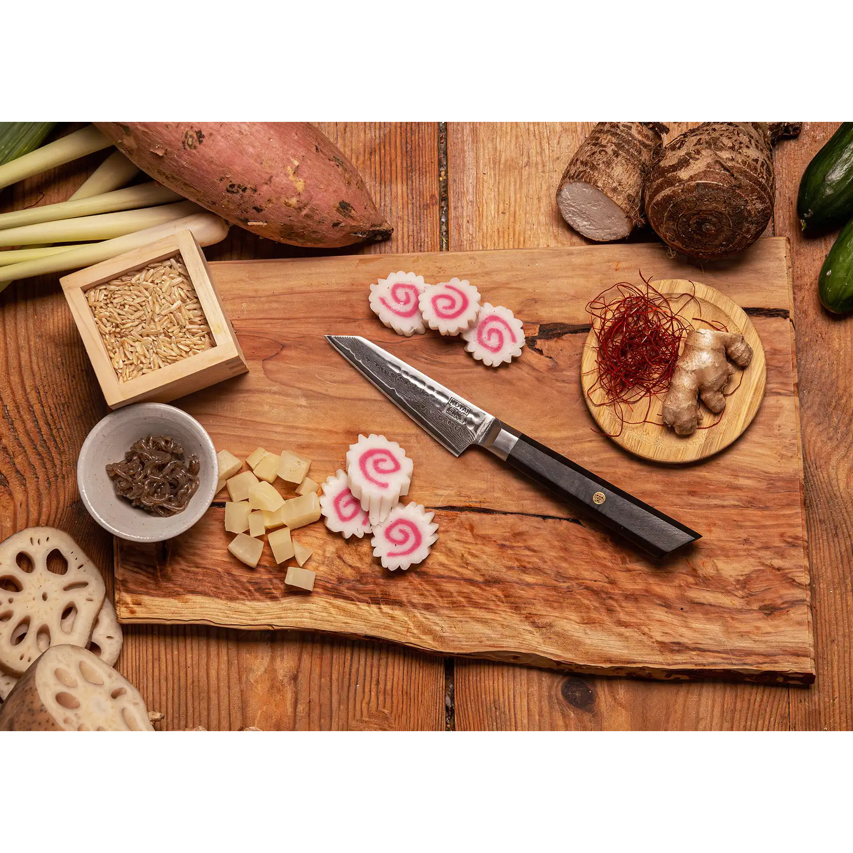 Cuchillo de Pelar Bunka - 90mm - Colección Bunka Damascus