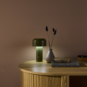 Lampe à poser LED sans fil rechargeable Victor vert Ø 13cm