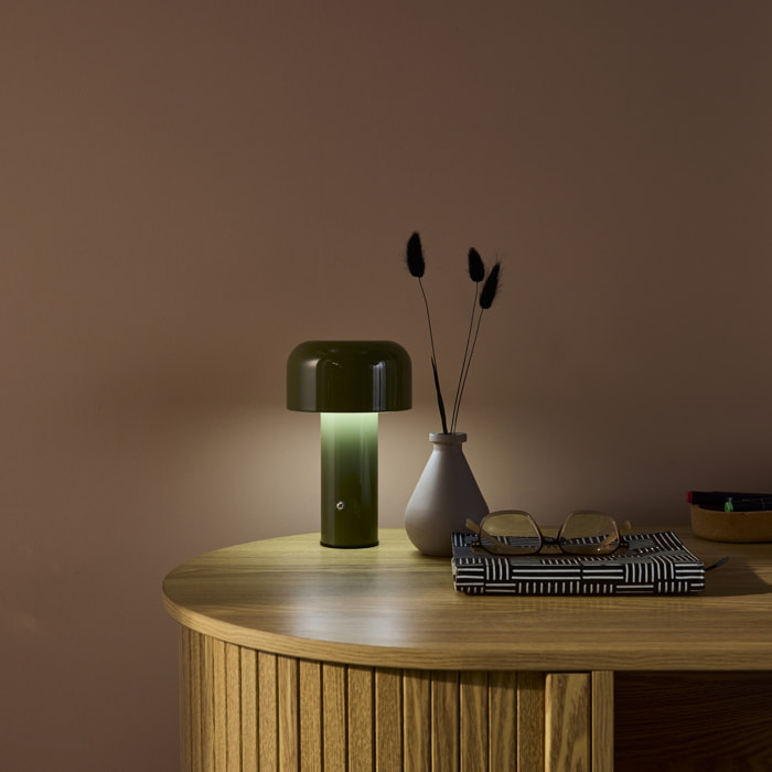 Lampe à poser LED sans fil rechargeable Victor vert Ø 13cm