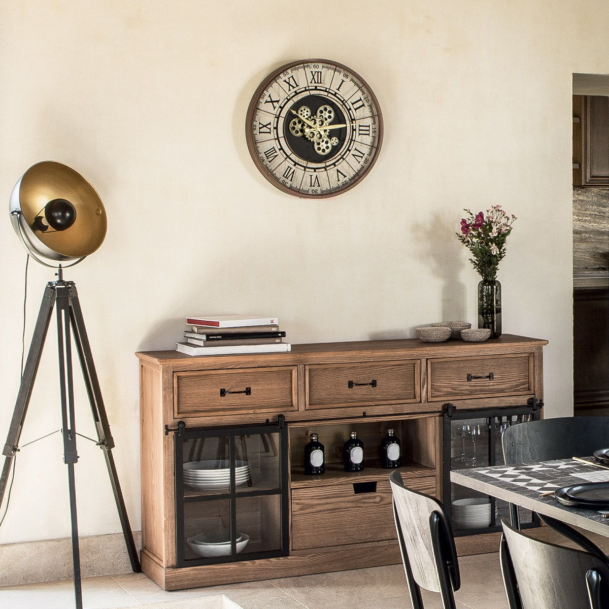 Horloge "Stella" métal D57cm