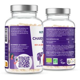 Nutri&Co Chardon-Marie BIO Détox Foie Colon Intestins - 60 gélules