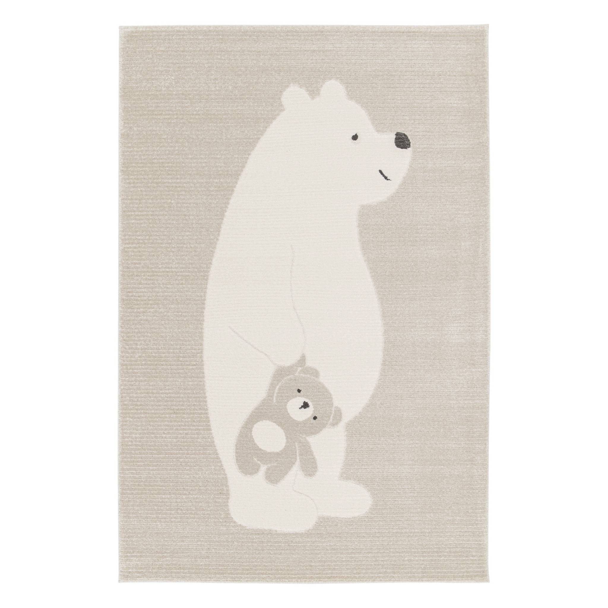 Tapis intérieur enfant beige créme oursons RYAN