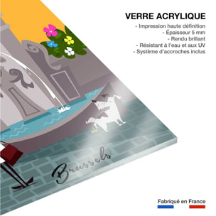 Tableau retro manneken pis à bruxelles Tableau plexiglas