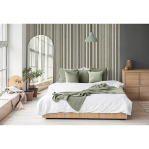 Papier peint lattes bois beige sable