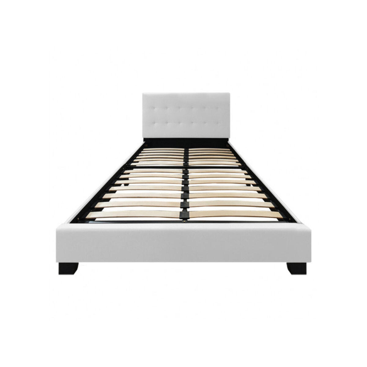Lit double design capitonné 140 x 190 - BIANCA