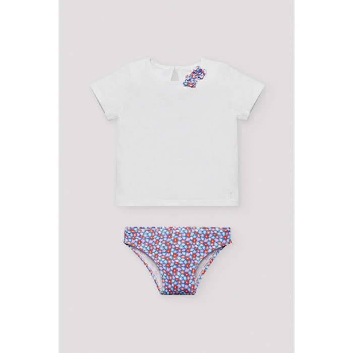 Completo costume bimbo con fiorellini e maglietta