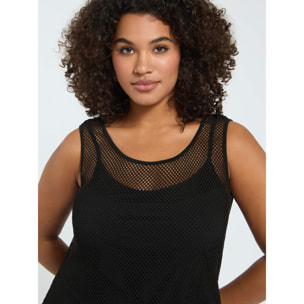 Fiorella Rubino - Vestito corto traforato - Nero