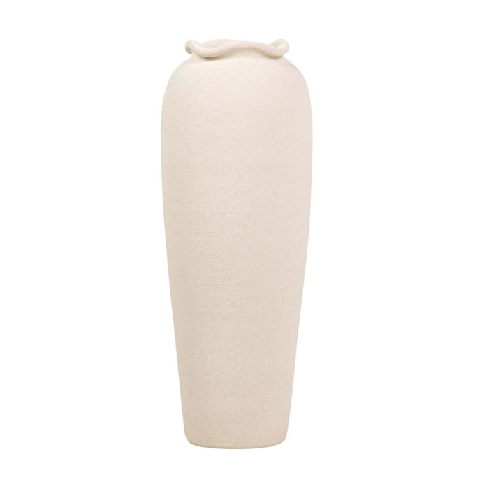 Florero Ceramica Beige 30x30x80 Cm
