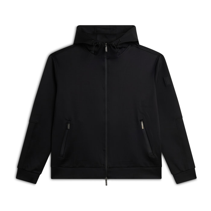 Giacca Uomo Soft Shell in Poliestere con Zip e Cappuccio